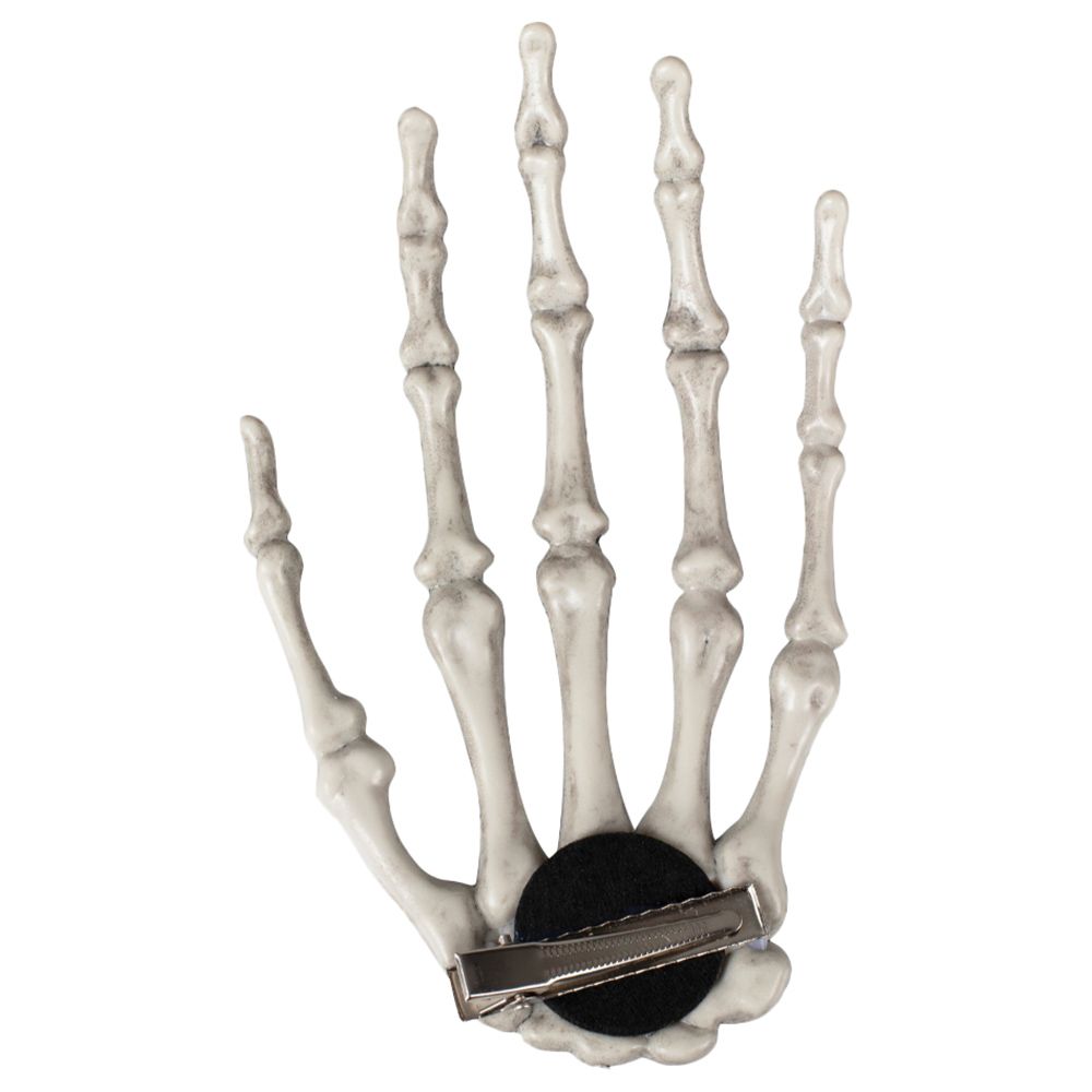 Ginger Ray - Wearables Skeleton Hand Hair Clip - White 