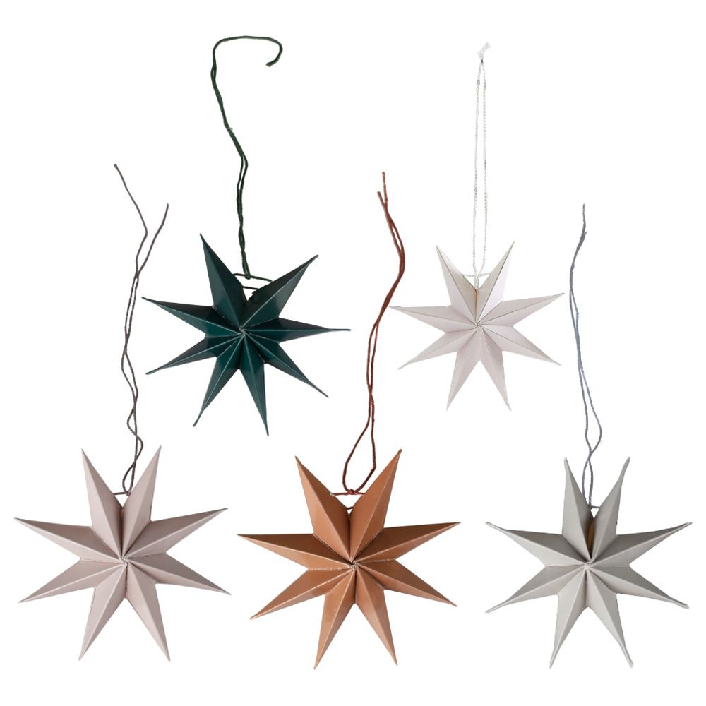 Ginger Ray - 3D Paper Stars Tree Decorations - 5pcs