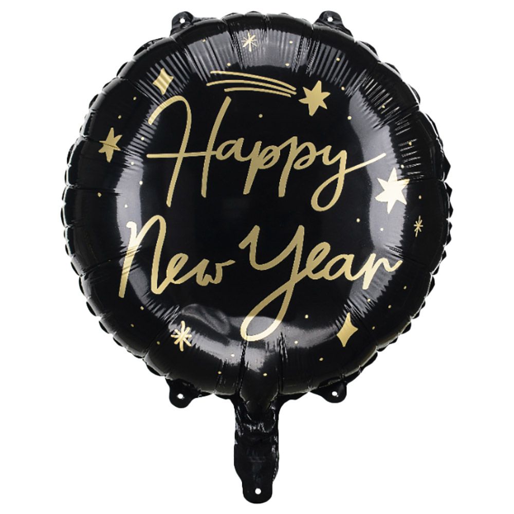 Party Deco - Happy New Year Foil Balloon - Black