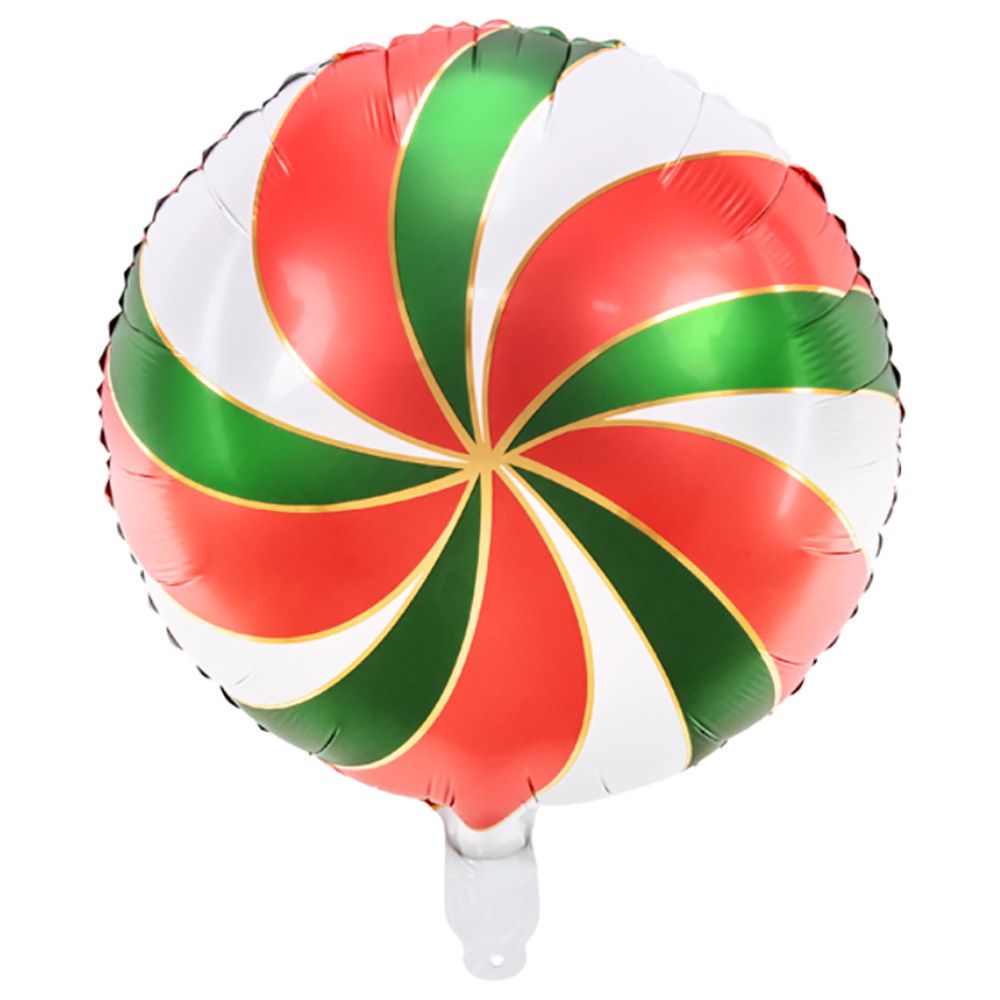 Party Deco - Foil Balloon - Candy - Orange/White/Green