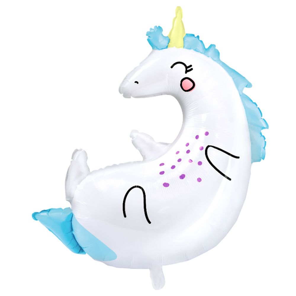 Party Deco - Foil Balloon - Unicorn - White