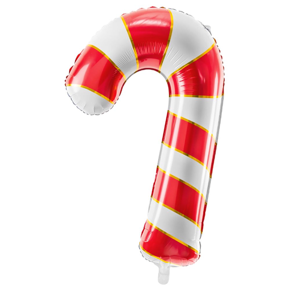 Party Deco - Foil Balloon - Candy Cane - Red