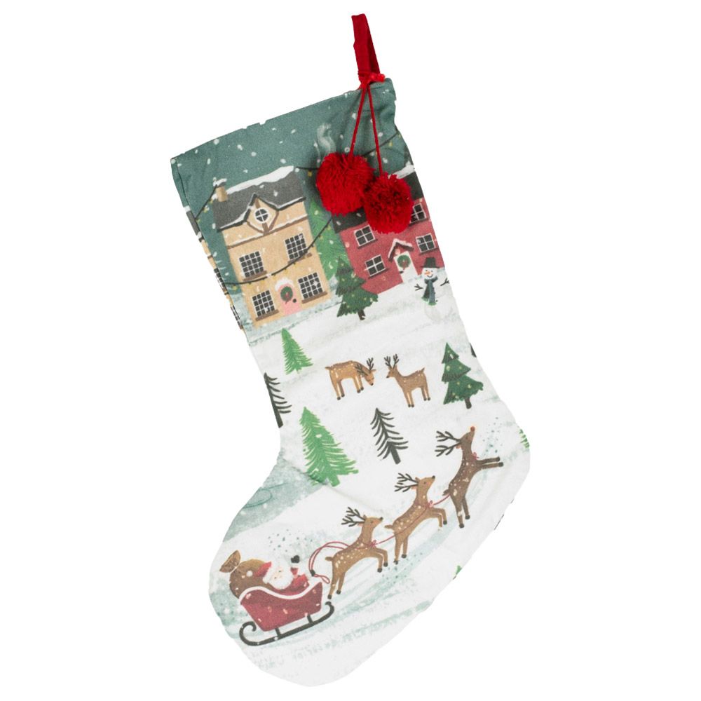 Ginger Ray - Christmas Scene Cotton Stocking