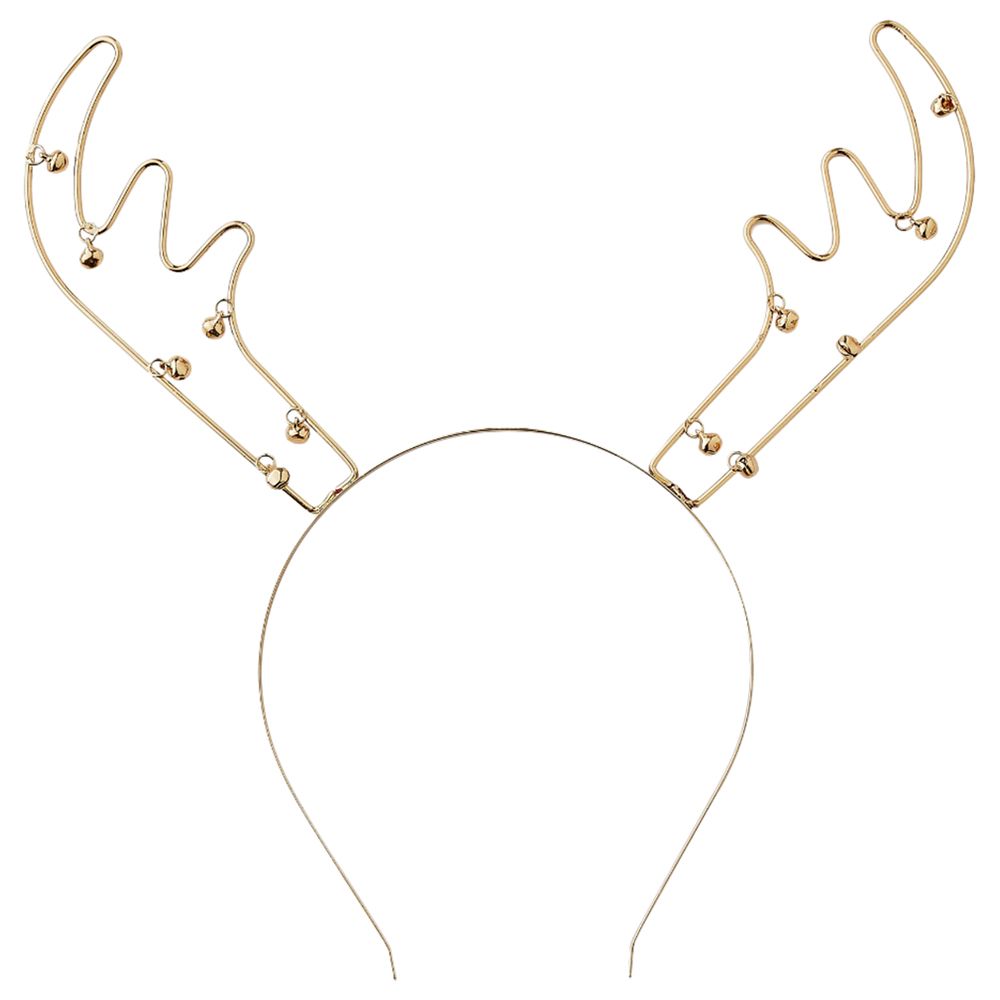 Ginger Ray - Gold Wiire Antler w/ Bells Headband