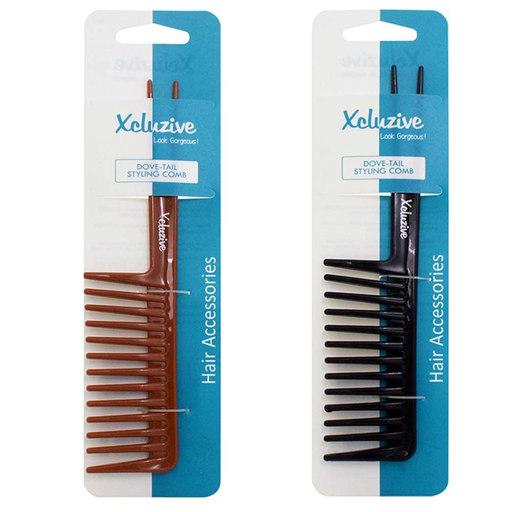 Xcluzive - Dove-Tail Styling Comb 1pc - Assorted