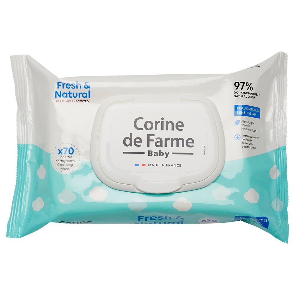 Corine De Farme - Baby Fresh & Natural Wipes - 70pcs