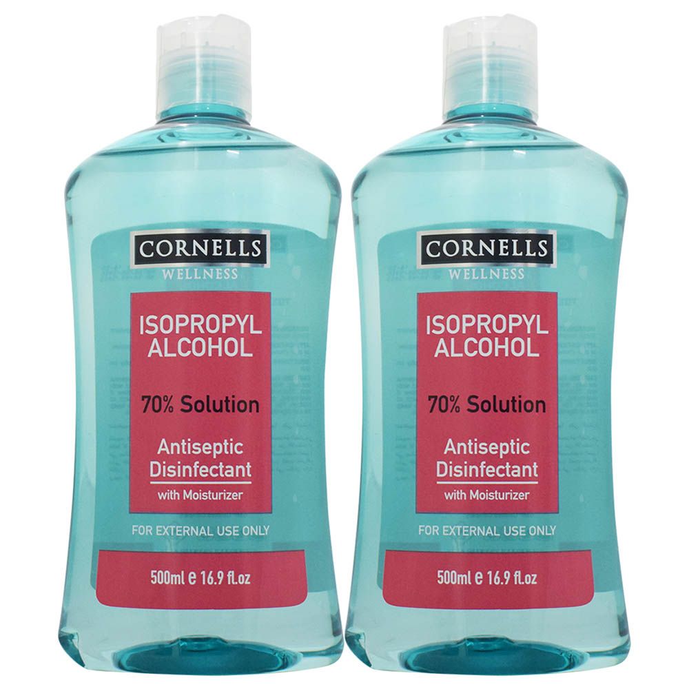 Cornells Isopropyl Antiseptic Disinfectant 500ml Pack Of 2