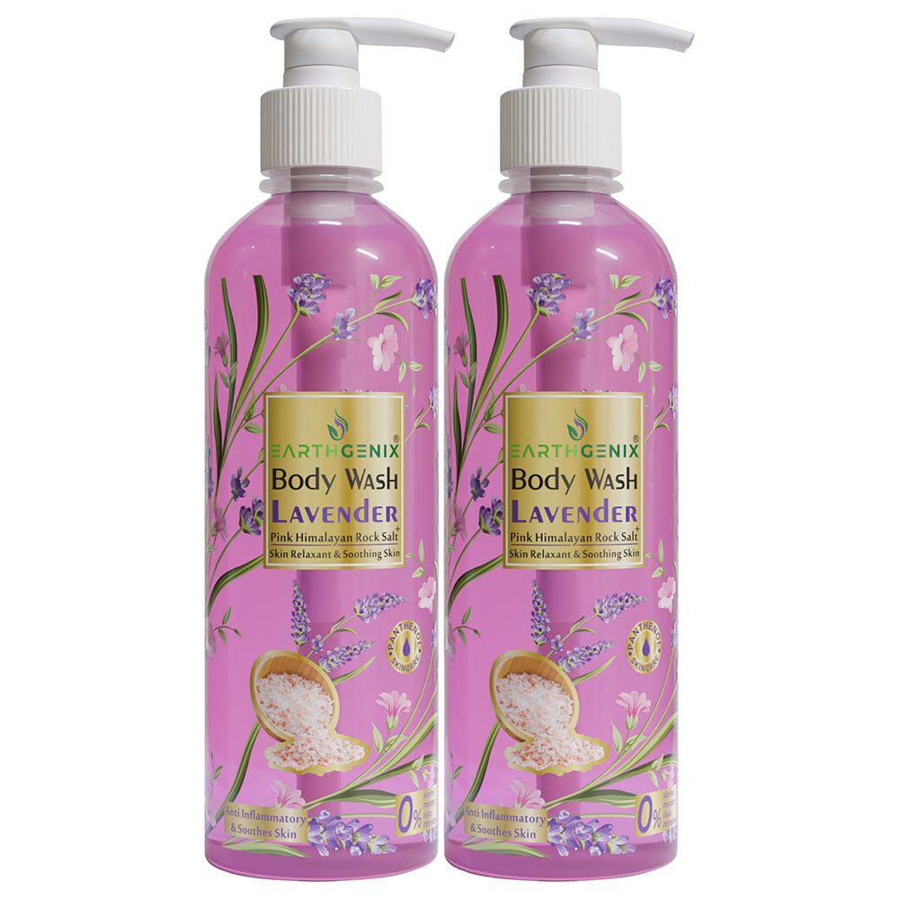 Earthgenix - Lavender Body Wash w/ Loofah - 500ml - 2pcs