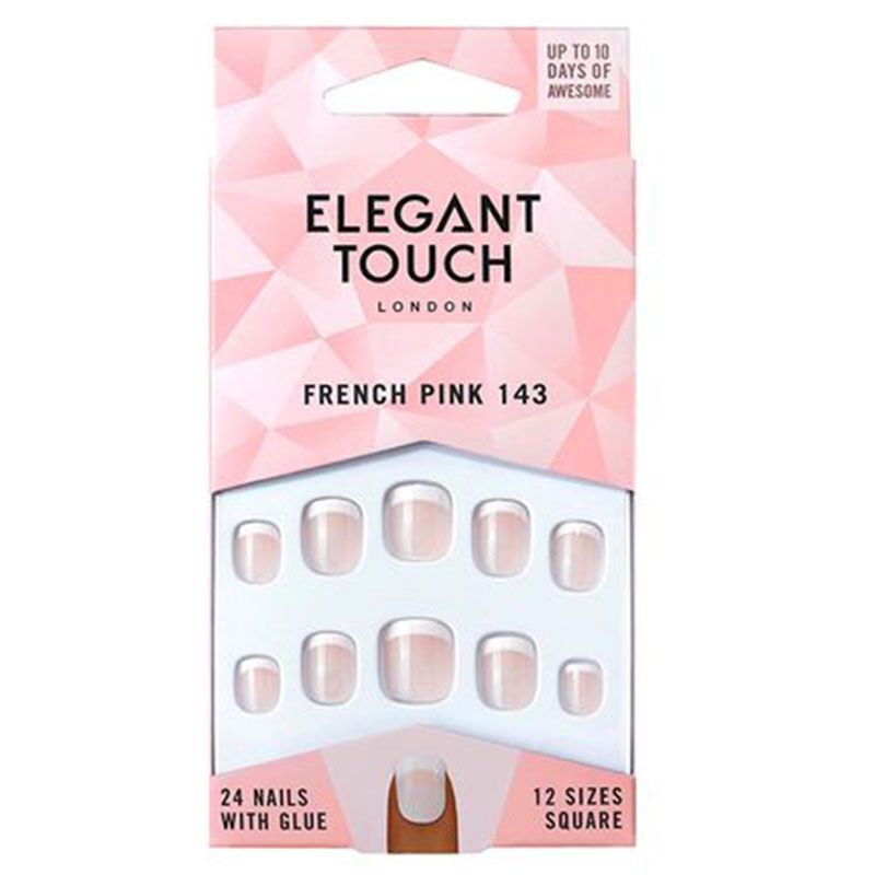 Elegant Touch - French Pink 143 Square, 24 Nails