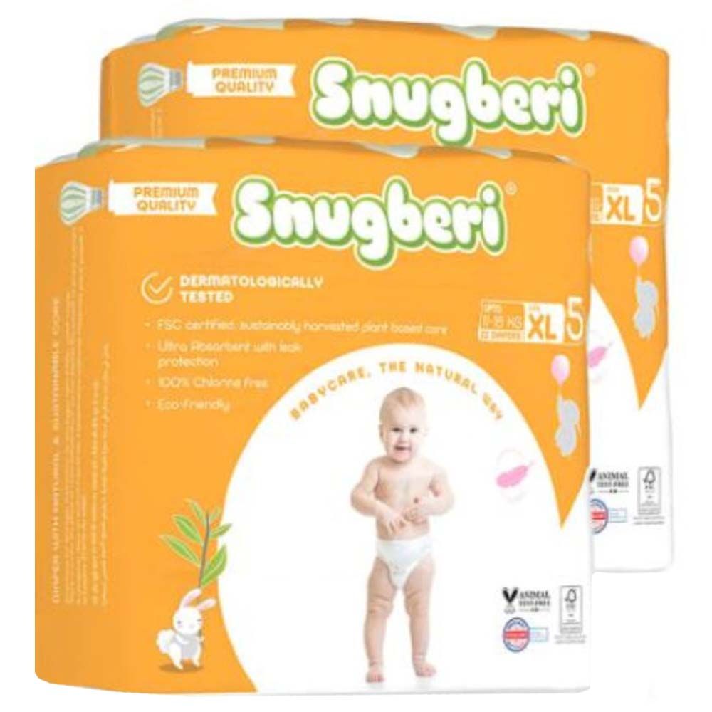 Snugberi - Diaper Size 5 X Large 11-18kg 22pcs - Pack of 2