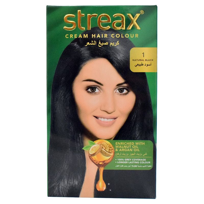 Streax - Cream Hair Color - Natural Black 2