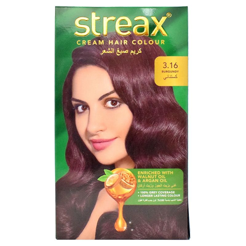 Streax - Cream Hair Color - Burgundy 3.17