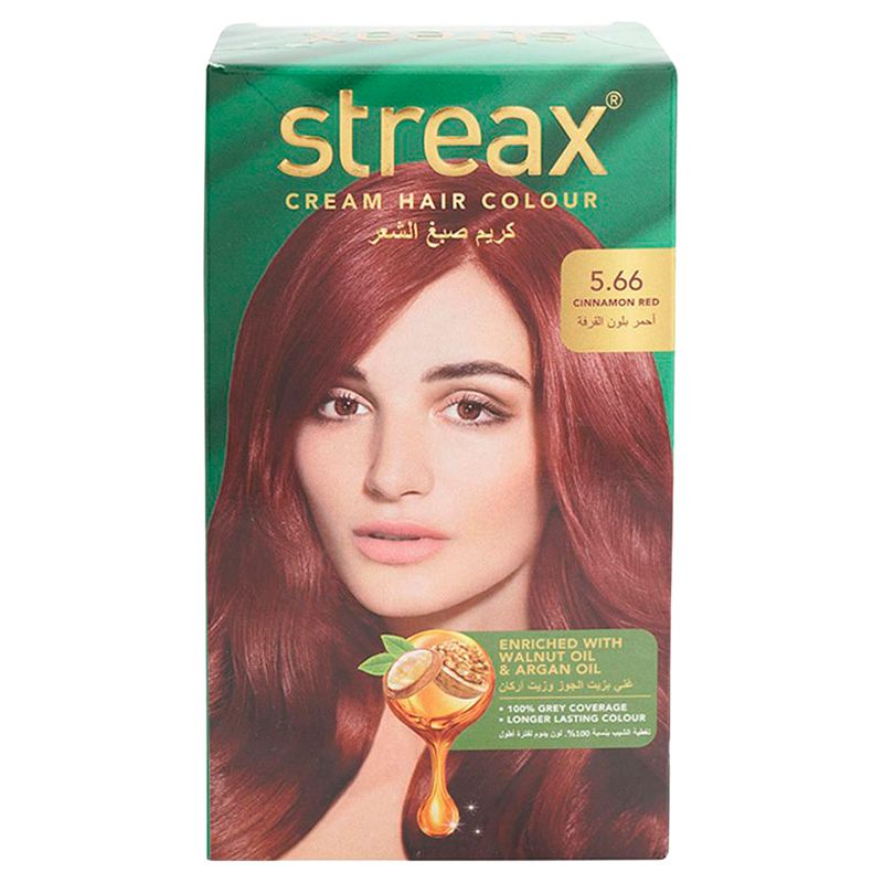 Streax - Cream Hair Color - Cinnamon Red 5.67