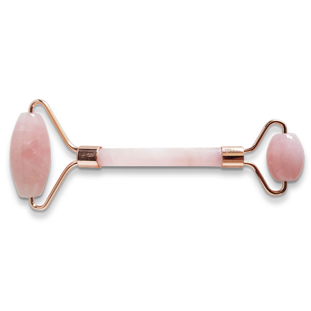 Salt & Crystal - Natural Stone Face Roller Rose Quartz