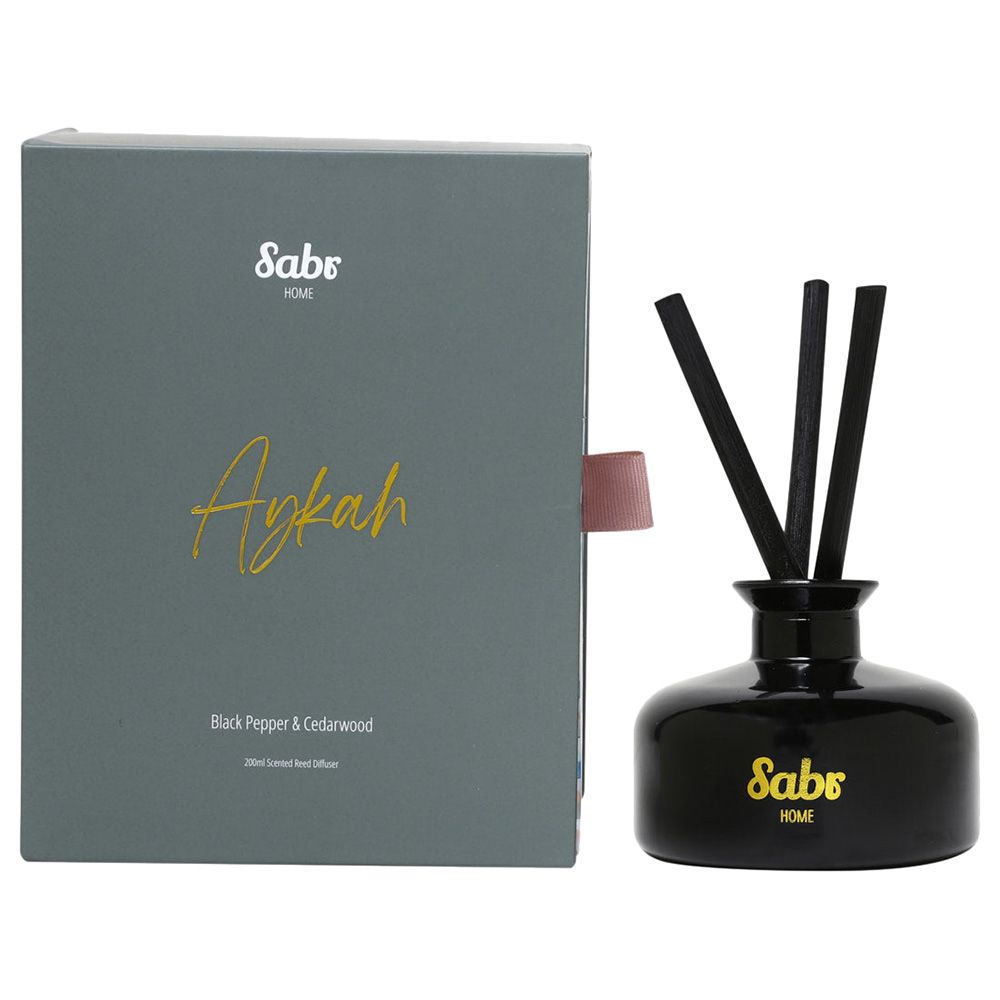 Sabr - Aykah Scented Reed Diffuser - Black Pepper & Cedarwood - 200ml