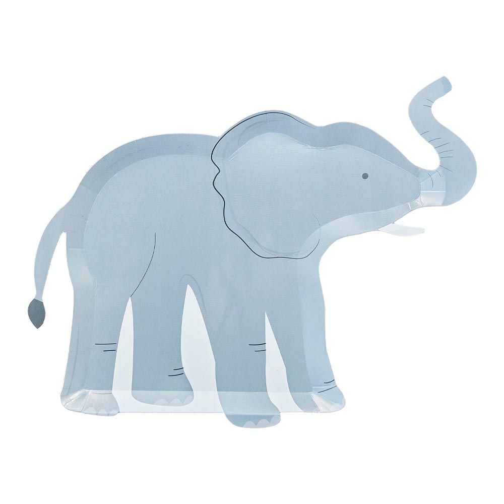 Ginger Ray - Eco Paper Plate - Elephant - 8pcs