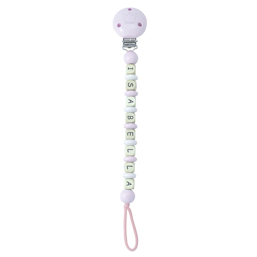 Littlemico - Personalised Pacifier Holder - Light Pink