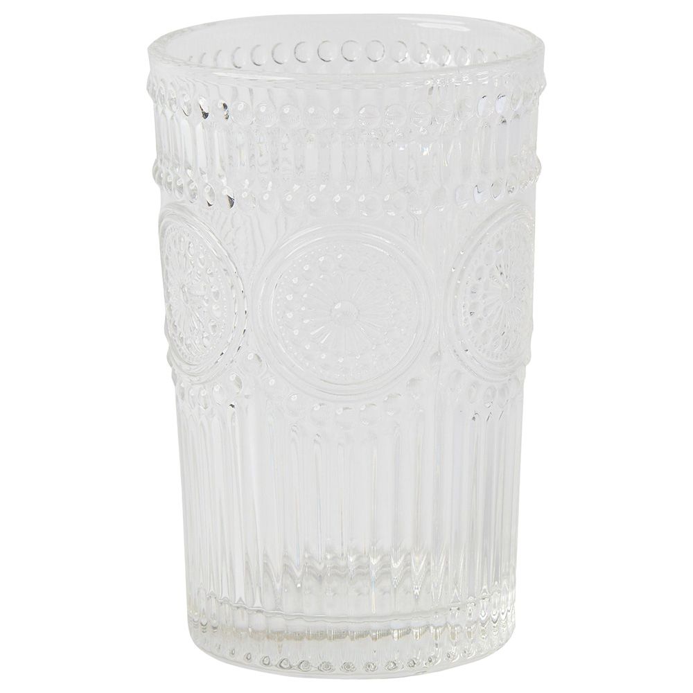 Prickly Pear - Sunflower Ribbed Glass - 380ml - Clear