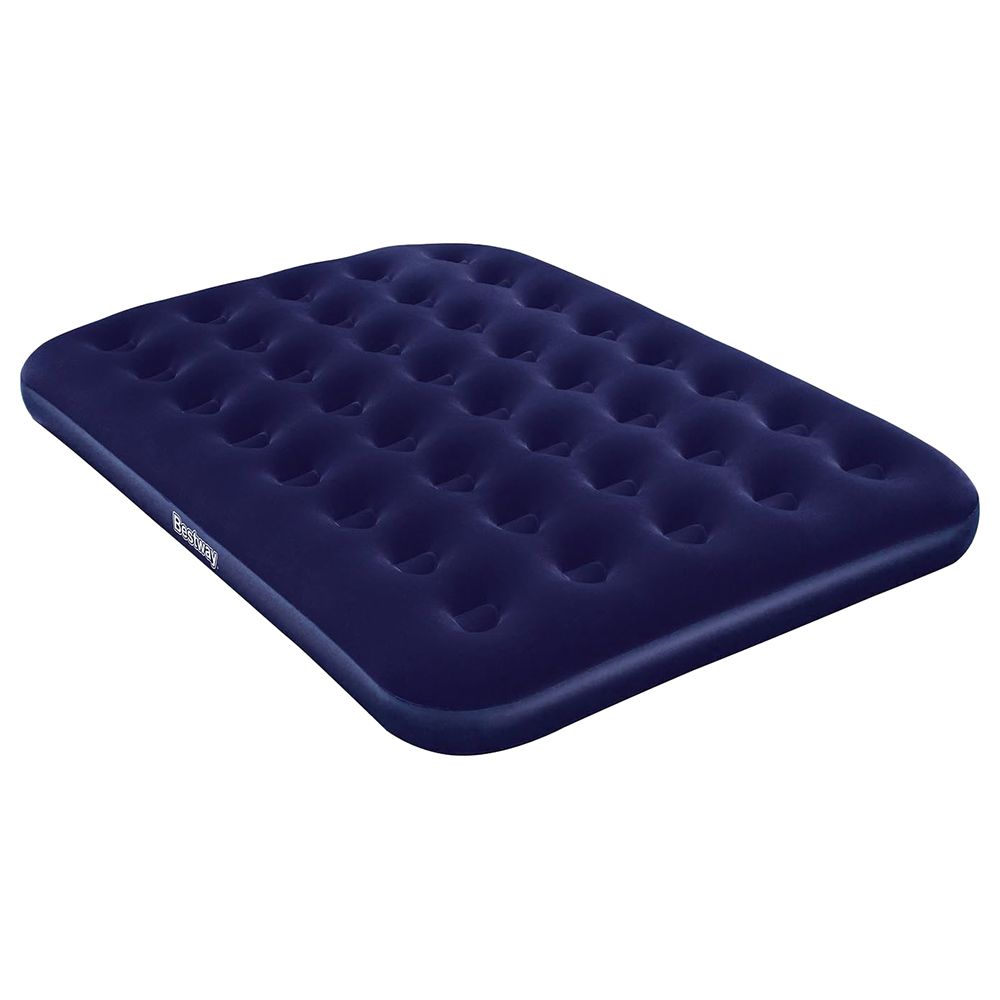 Bestway - Pump Double Flocked Airbed 191x131x22cm - Blue