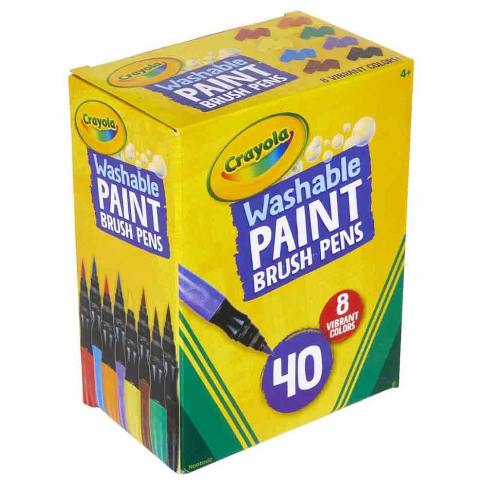 Crayola - Easy to Remove Washable Paint Brush Pens 40pcs