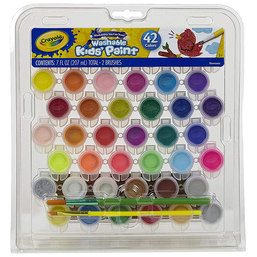 Crayola - 42 Washable Paint Pots Set