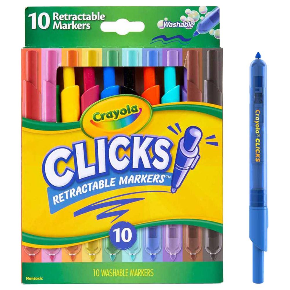 Crayola - Super Clicks Retractable Markers - 10pcs