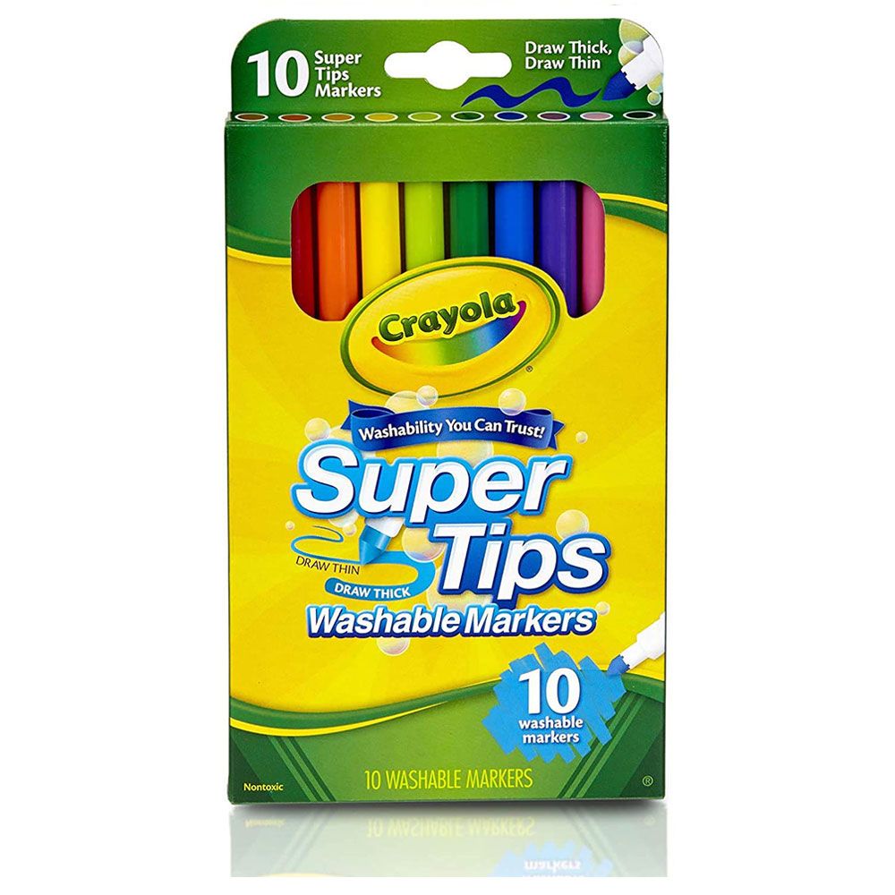 Crayola - Washable Super Tips Markers - Pack of 10