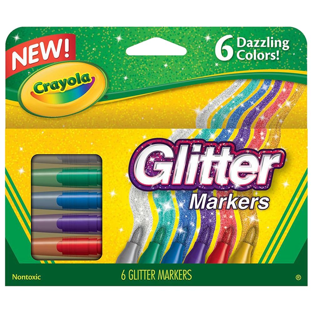 Crayola - 6 Glitter Markers