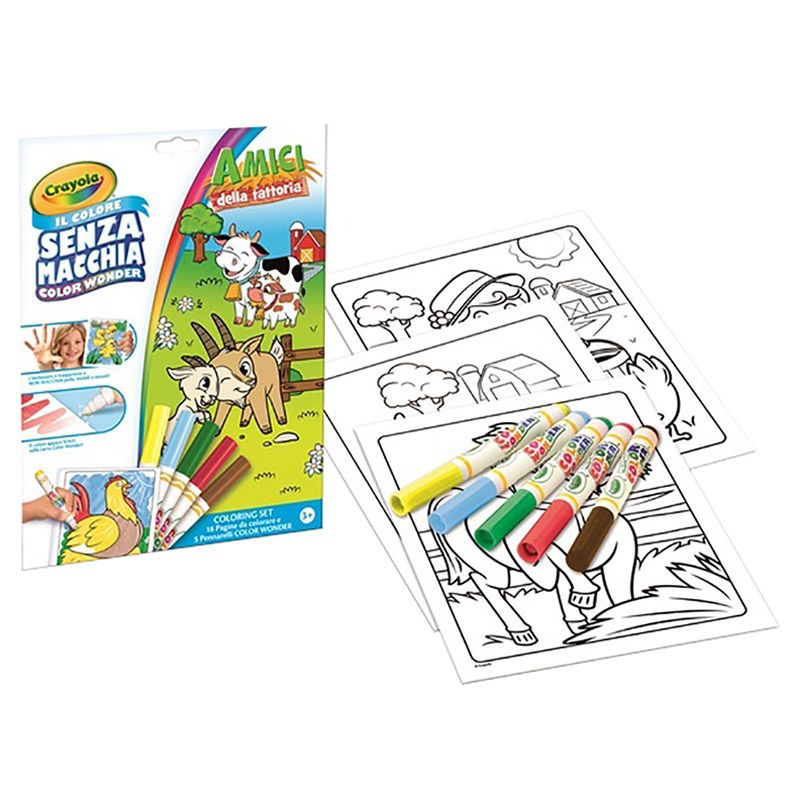 Crayola - Wonder Set Animal Friends Coloring Book w/ Markers