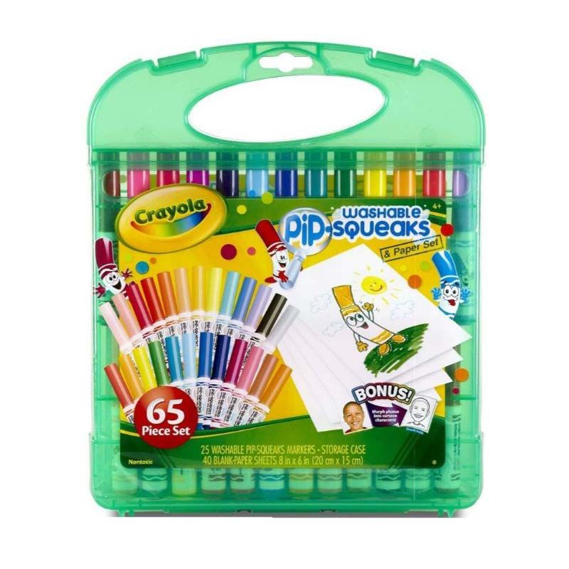 Crayola - Washable Pip Squeaks & Paper 65 Piece Set