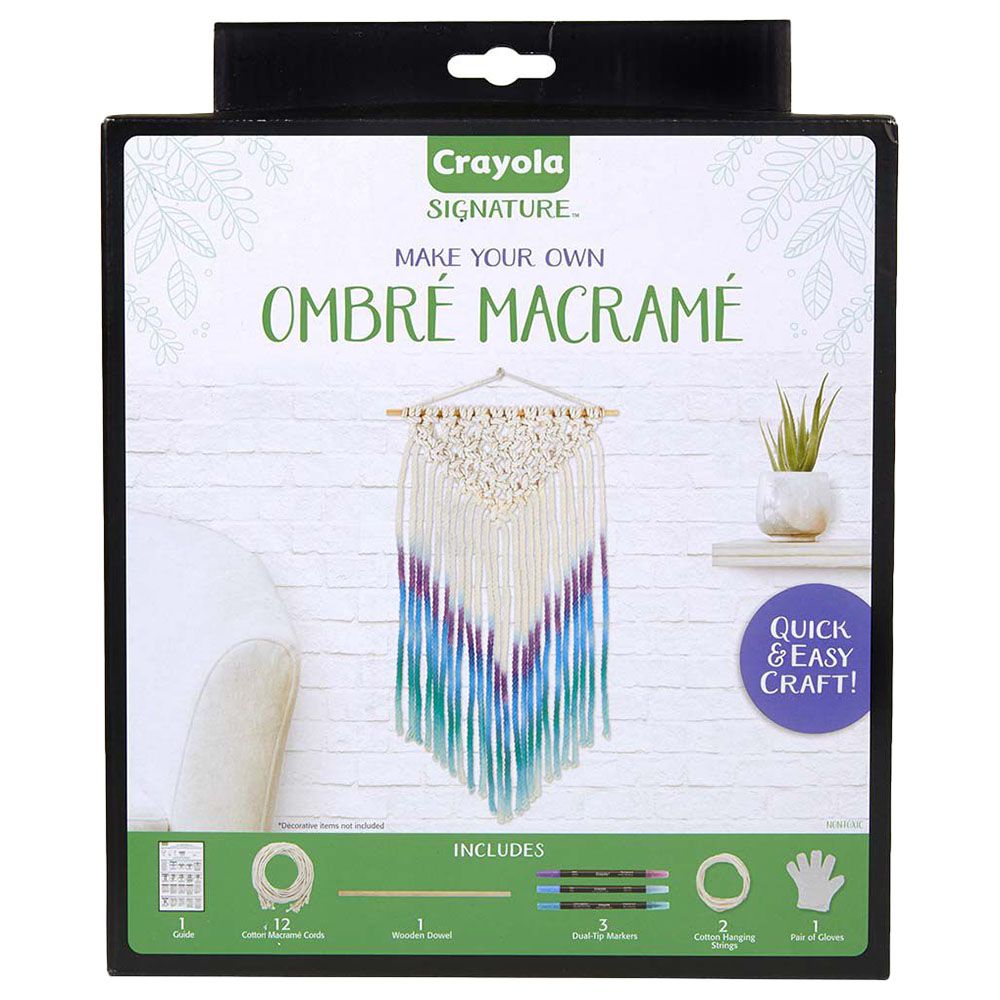 Crayola - Signature Ombre Macrame Wall Hanging Kit