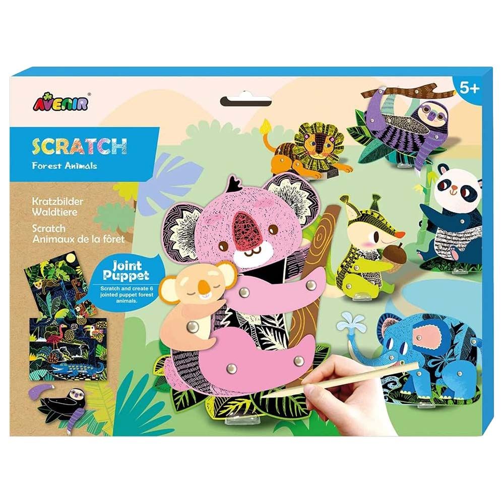 Avenir - Scratch Art Project Kit - Jungle Animals