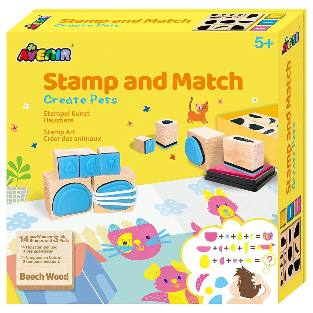 Avenir - Stamp & Match Craft Kit - Create Pets