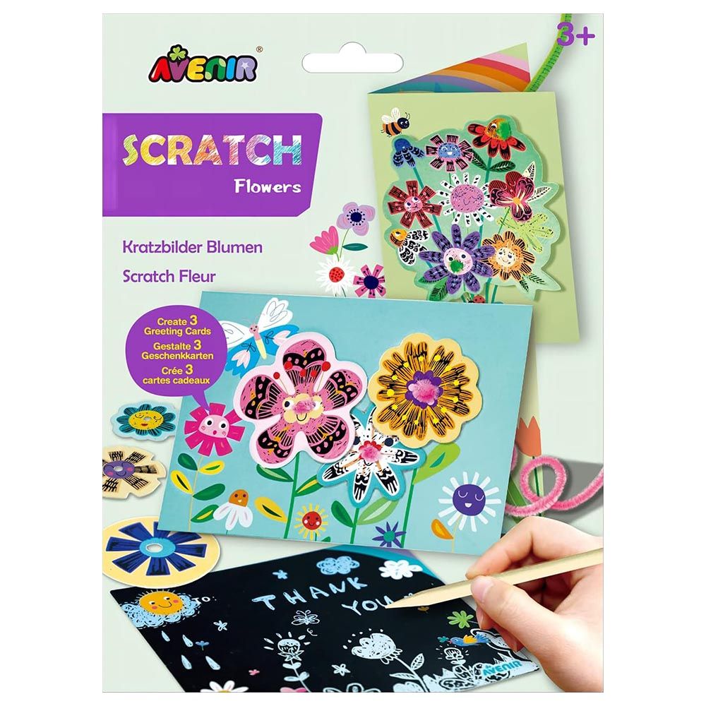 Avenir - Scratch Greeting Cards Set - Flowers