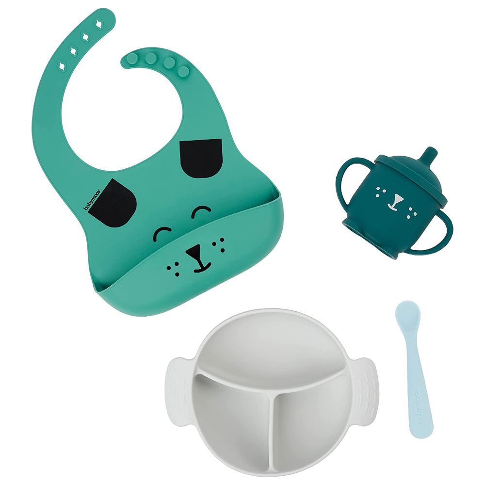 Babymoov - Learn ISY Baby Mealtime Set of 4 - Blue Fox