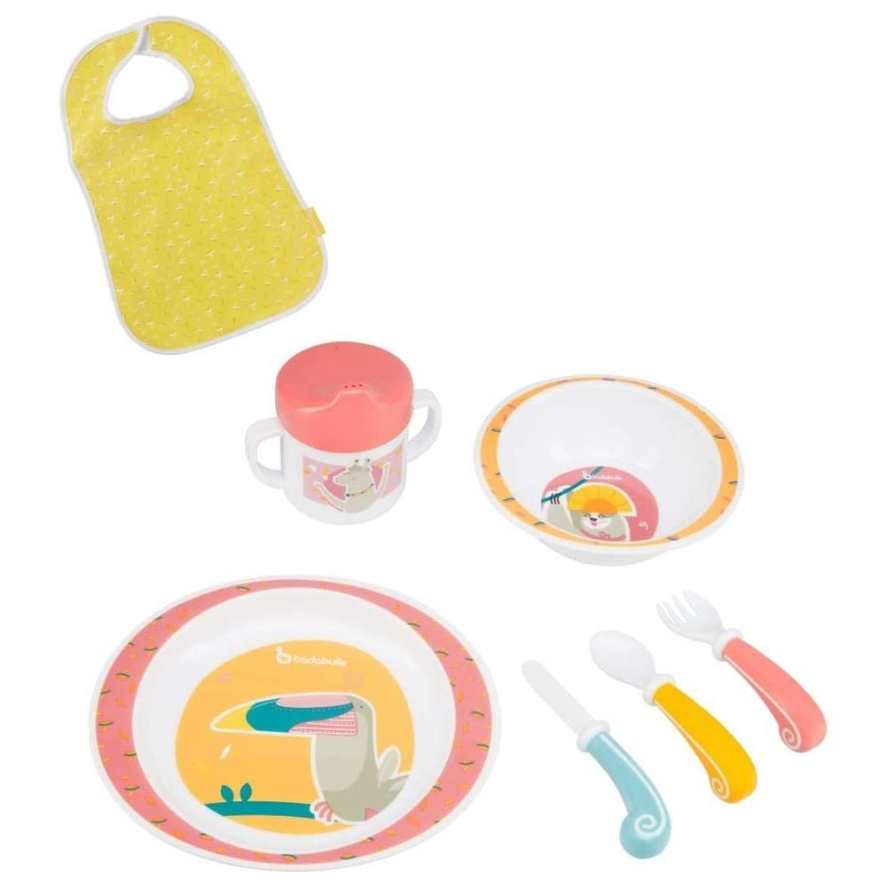 Badabulle - Yummy Crockery 7pc-Set - Coral