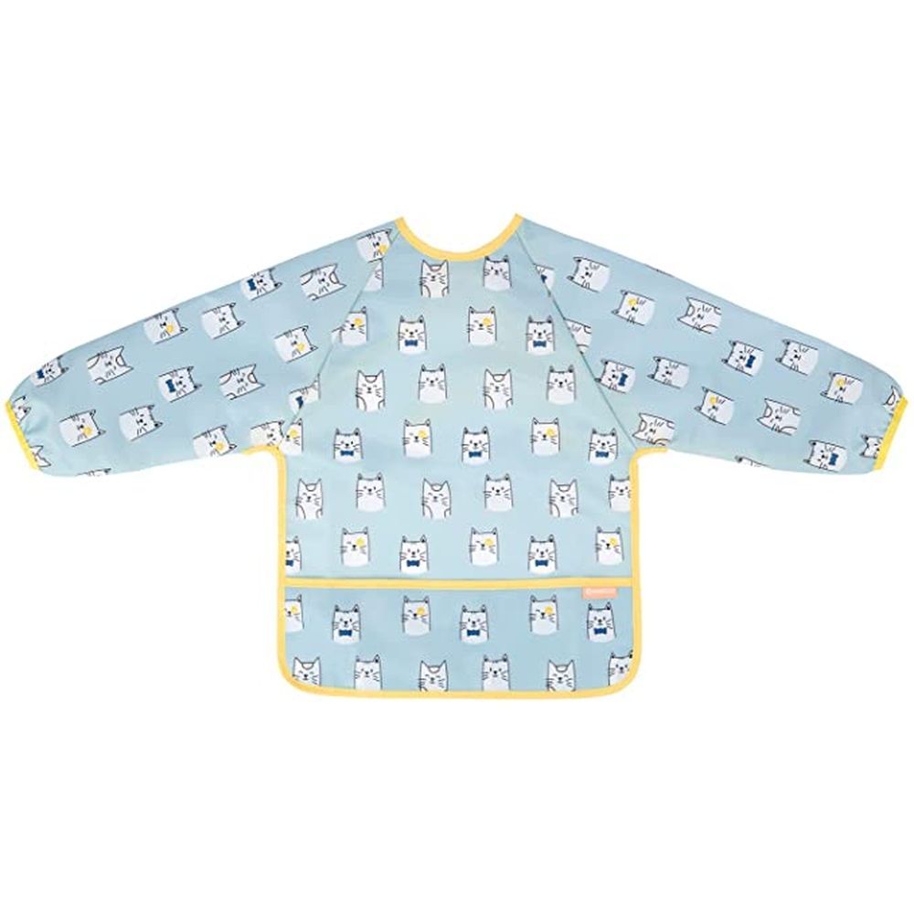 Badabulle - Long-Sleeved Bib - Blue