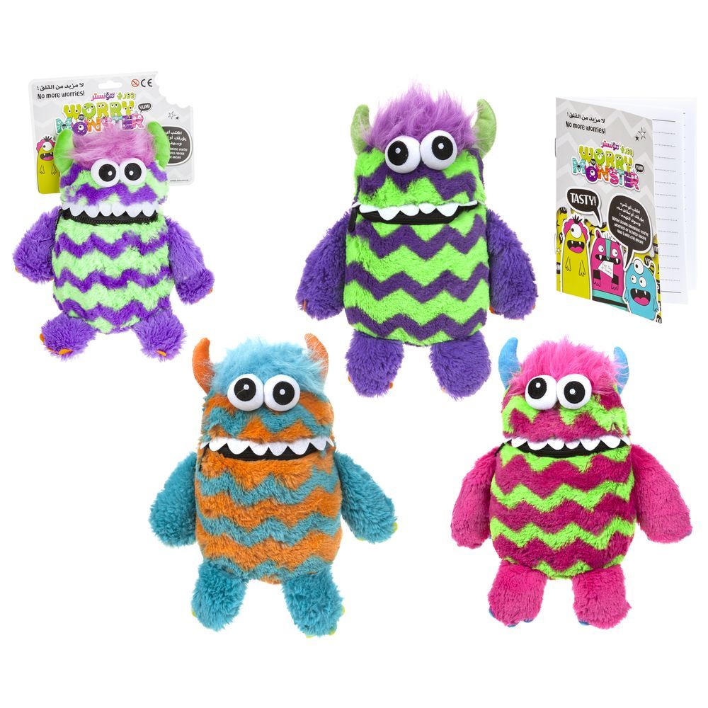 Worry Monster - Soft Plush Toy 9-inch - Assorted 1pc