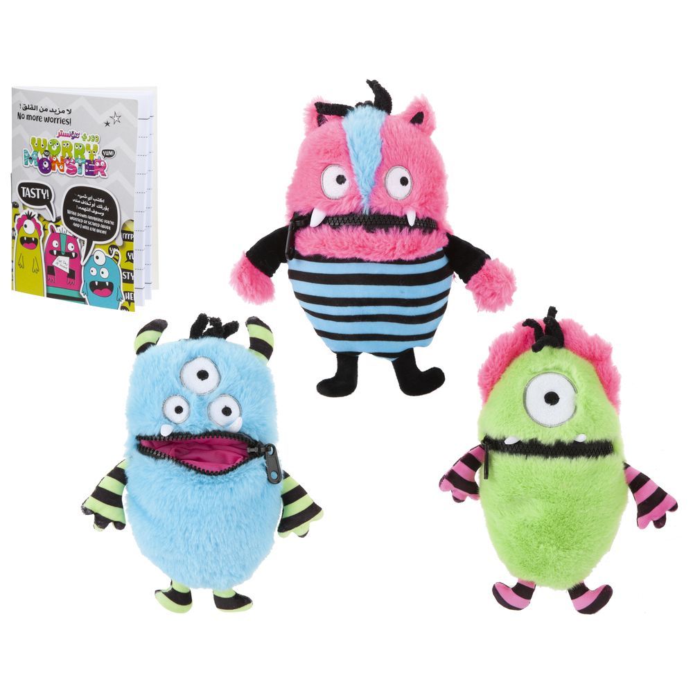 Worry Monster - Rabbit Fur Soft Plush Toy 11-inch - Assorted 1pc