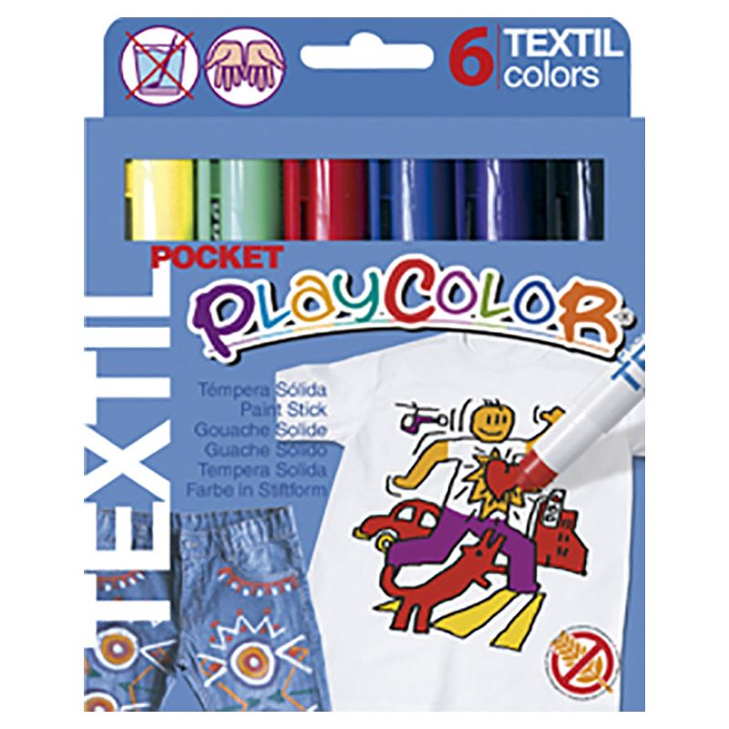 Playcolor - Textil Pocket Colours - 6pcs