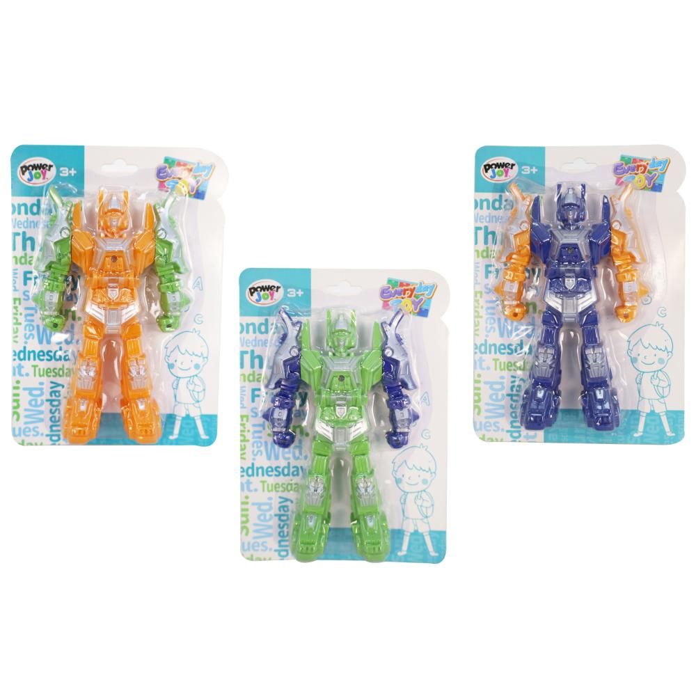 Power Joy - Everyday Toy Robot with Light – qty 1- assorted – Colour may vary