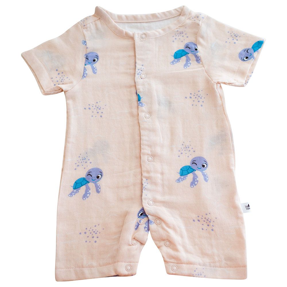 Tickle Tickle - Toby Turtle Organic Muslin Romper