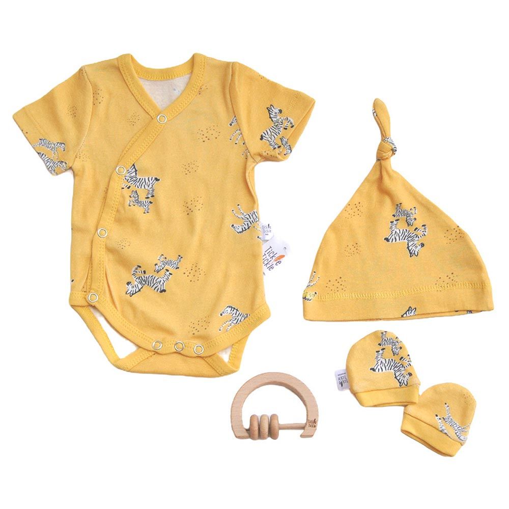 Tickle Tickle Organic Clothing - 4pc-Set Newborn Gift - Yellow