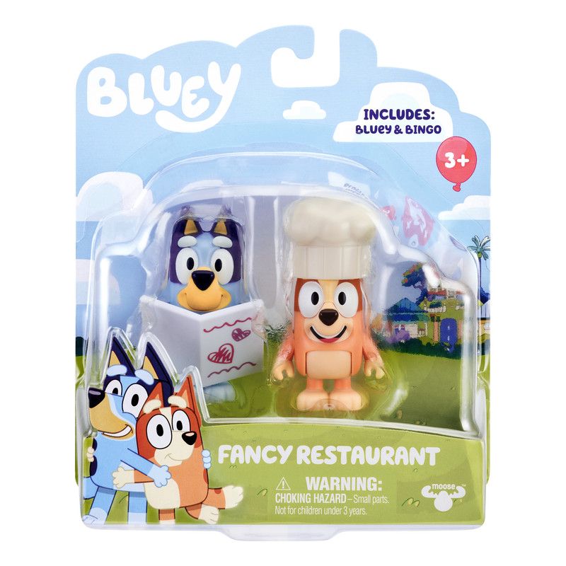 Bluey - Fancy Restaurant Action Fifure- 2 Pack | & Bingo