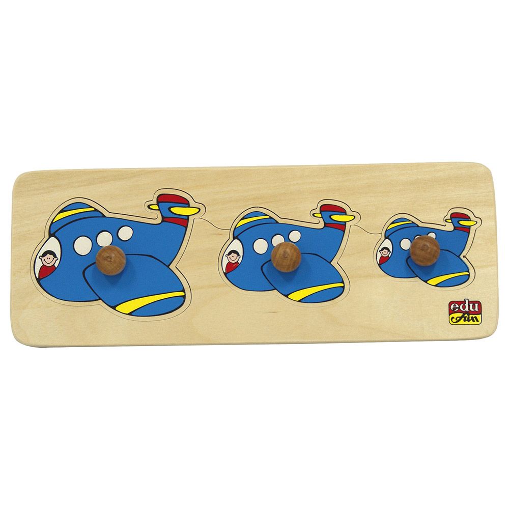 Edu Fun - Wooden Board Who's Bigger? - Airplane 