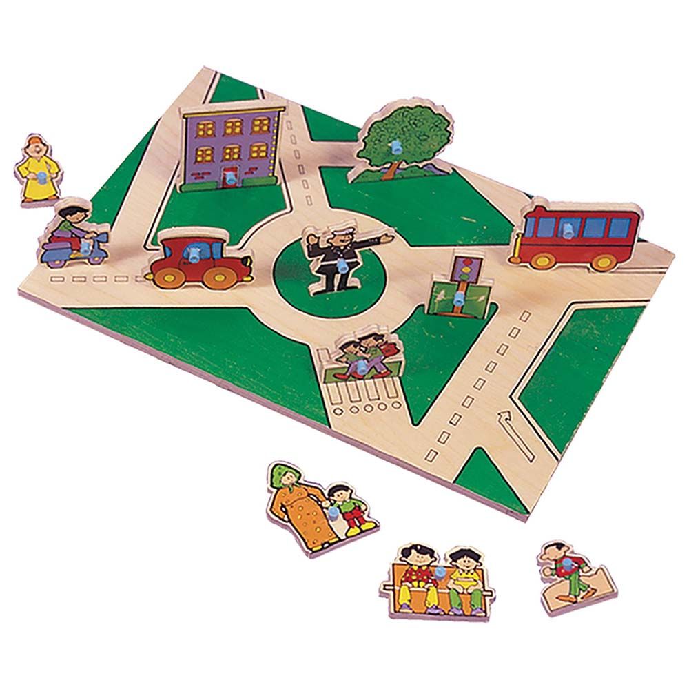 Edu Fun - City Double Sided Play Board Puzzle