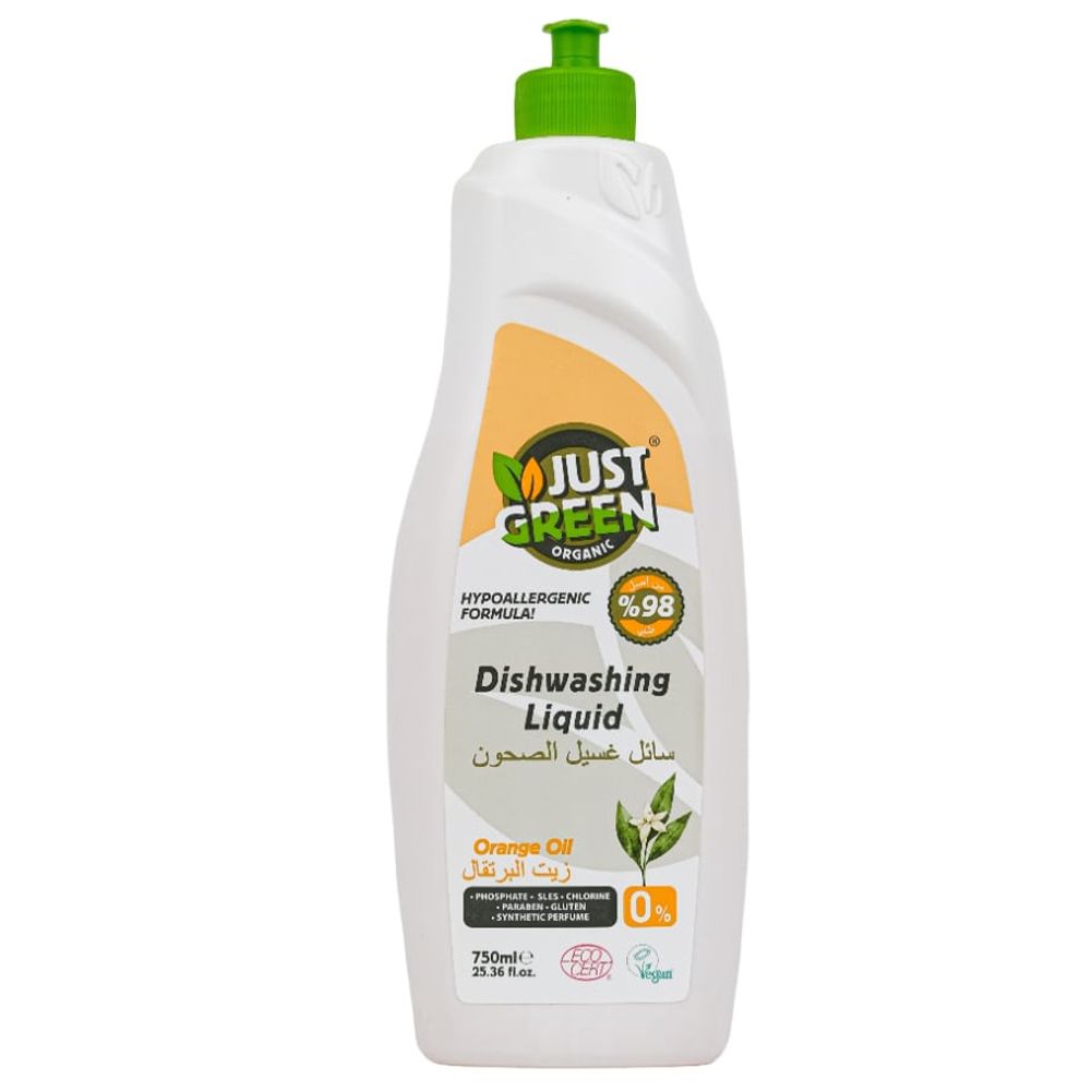 Just Green Organic - Orange Oil Dishwashing Liquid - 750ml