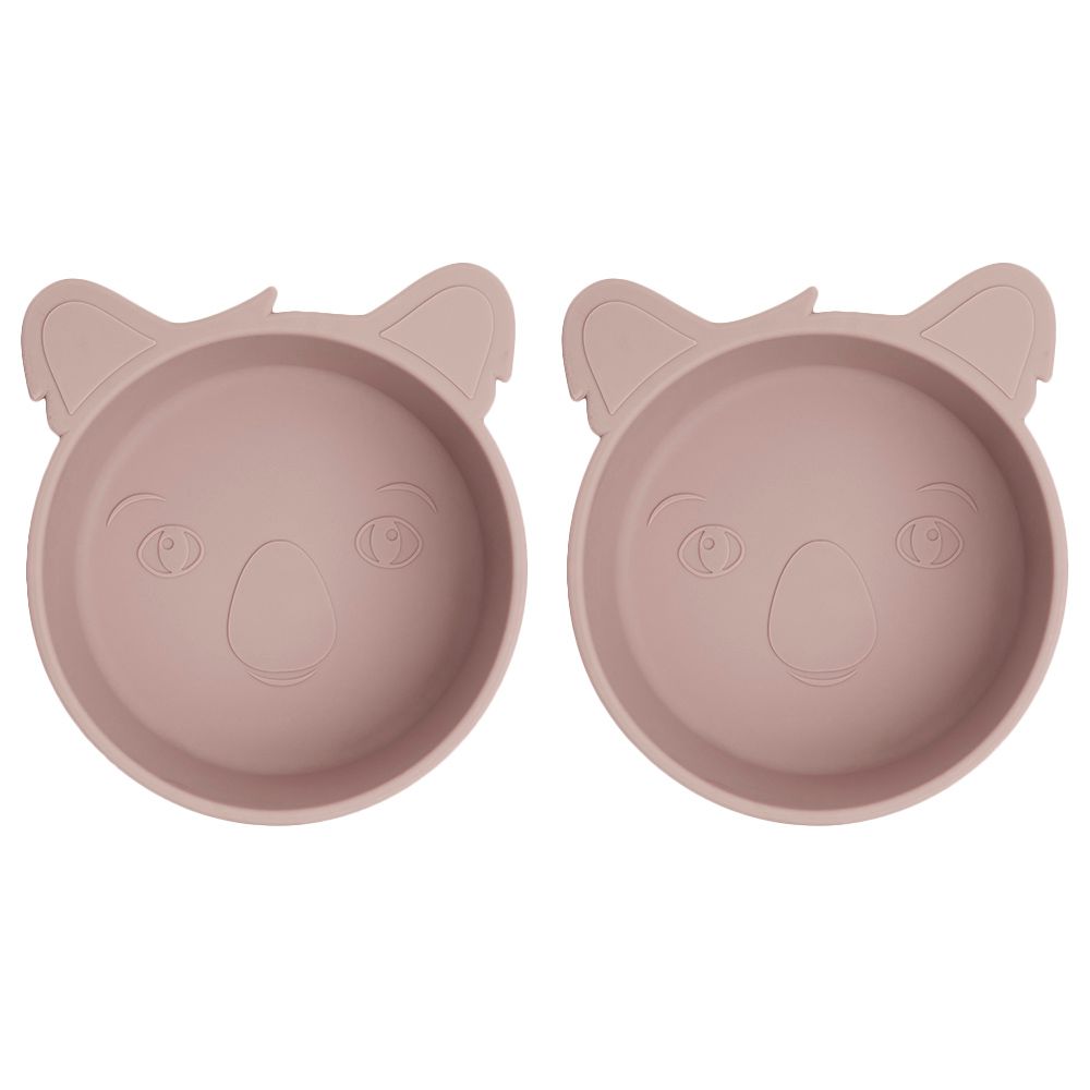 Nuuroo - Alex Silicone Deep Koala Plate Pack of 2 - Woodrose