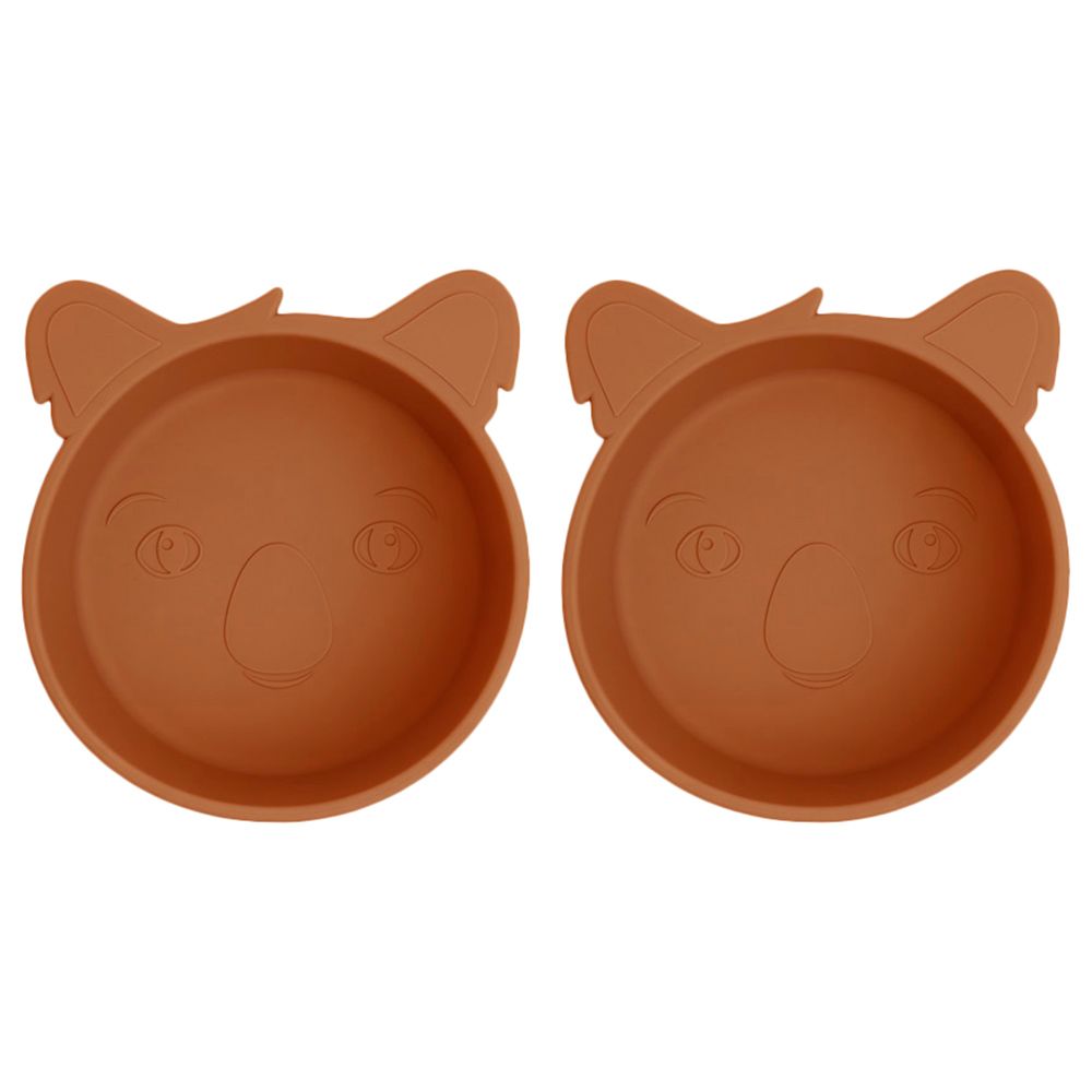 Nuuroo - Alex Silicone Deep Plate Koala - Caramel Cafe - 2pcs