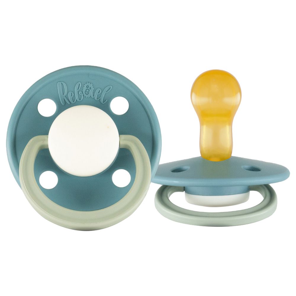 Rebael - Fashion Round Pacifier S1 0-6M - Rainy Pearly Dolphin